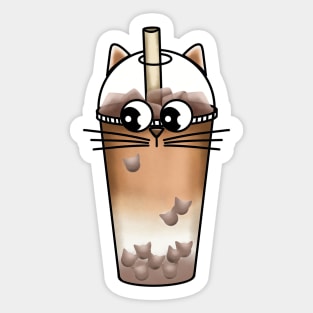 Boba Meow Tea Sticker